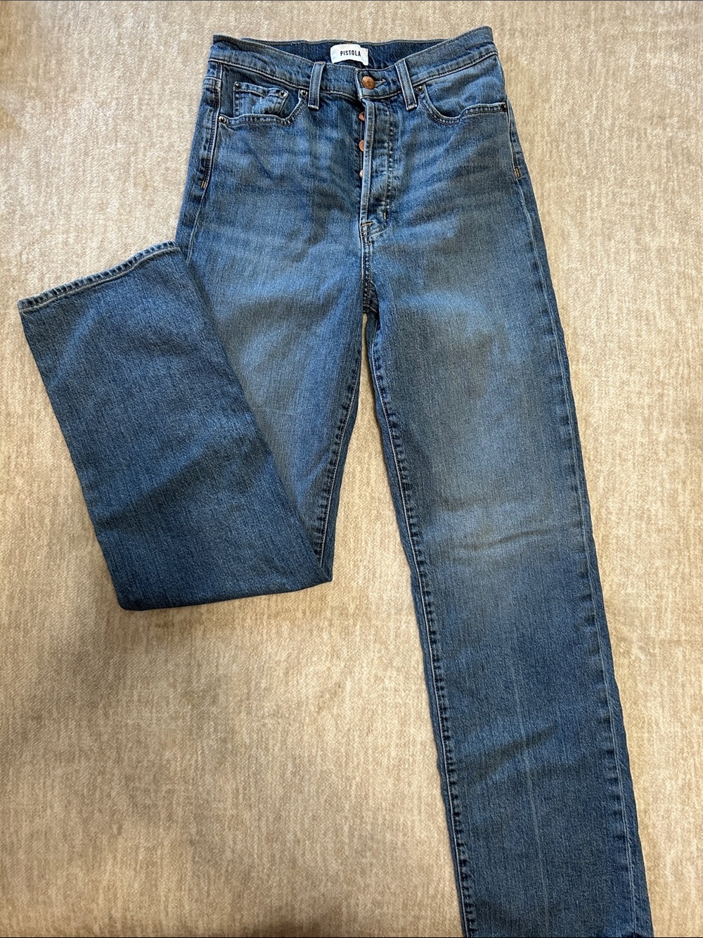 Pistola High-Rise Straight Leg Jeans - Blue